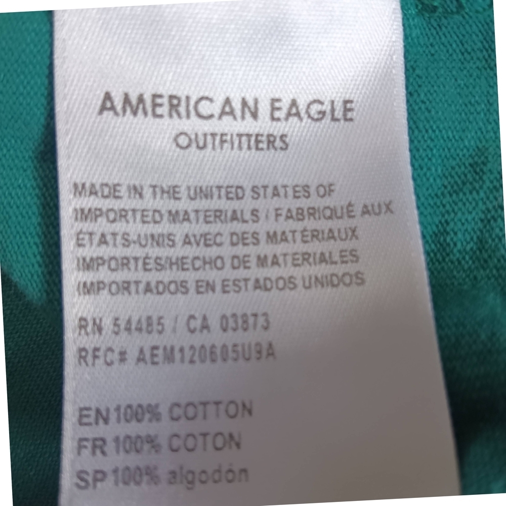 AE Studio Teal and White Short Sleeve Tee Size Medium - Picture 8 of 8